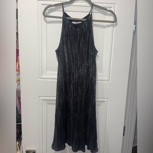 Women’s Silver and Black Shimmer Semi Formal Dress from Carmella